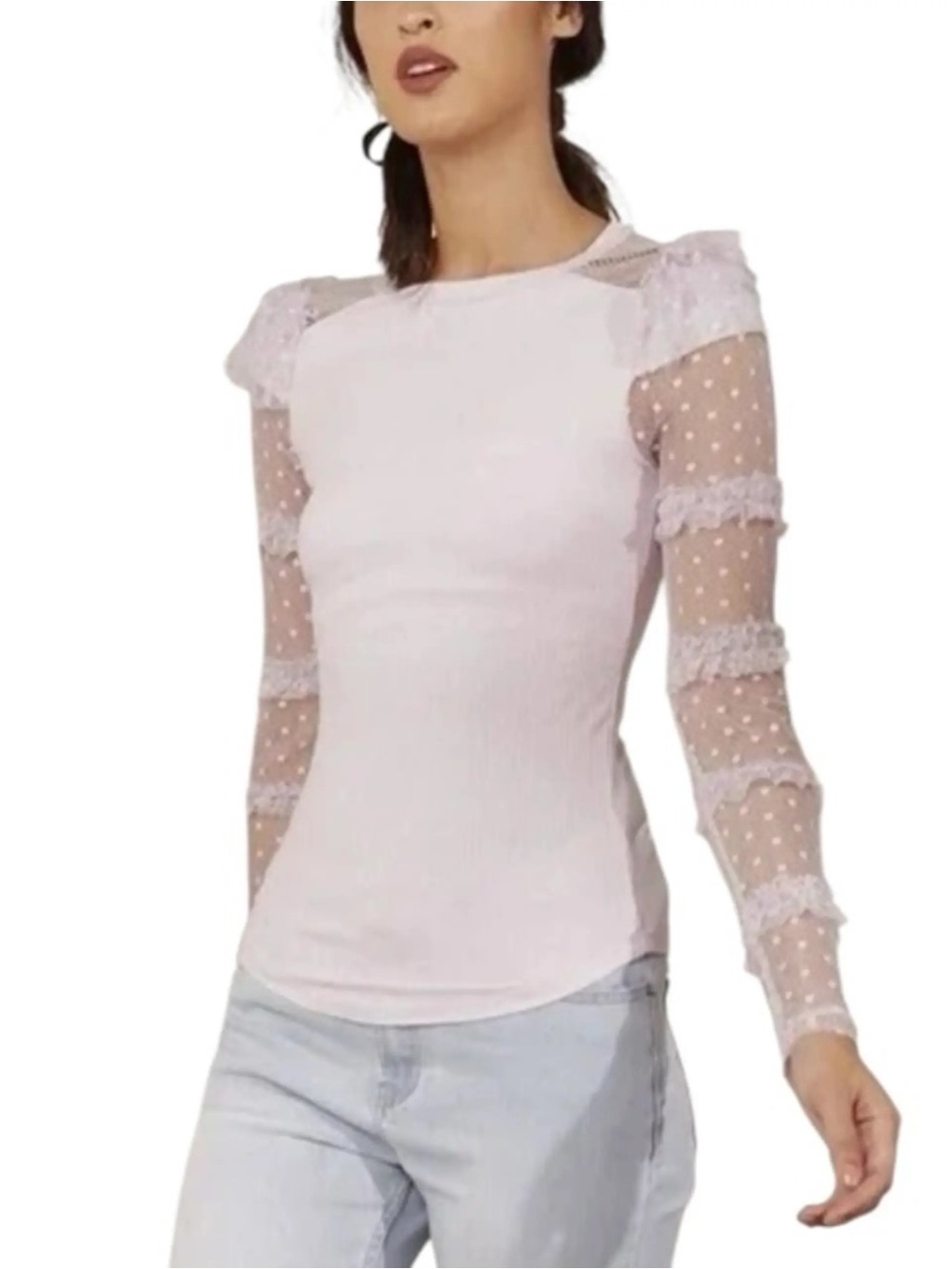 Free People Lavender Kiss Kiss Top sz XS NWOT